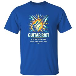Neon Guitar Riot Rock Shirt With Bold Electric Energy