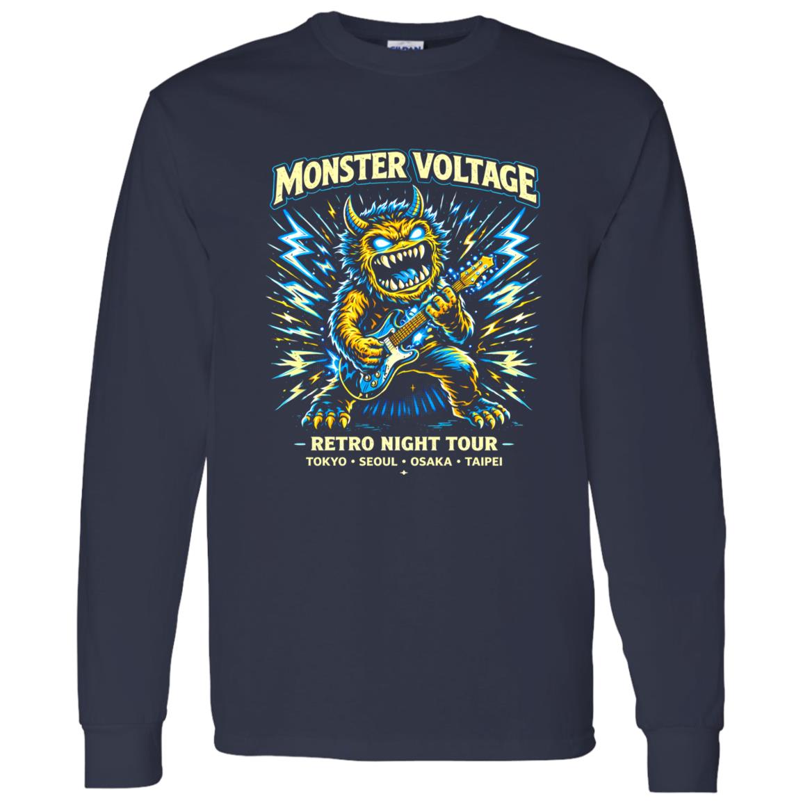 1062-10156-108618433 Monster Voltage Neon Rock Band Tee Shirt
