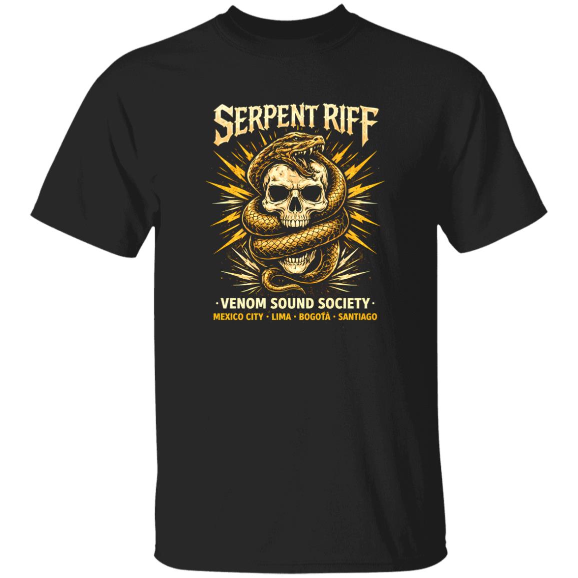1049-9953-108618542 Serpent Riff Ritual Rock Shirt With Dark Symbolic Energy