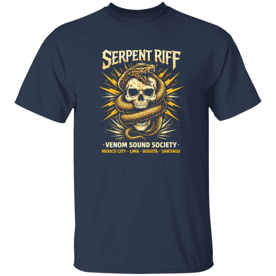 1049-9966-108618542 Serpent Riff Ritual Rock Shirt With Dark Symbolic Energy