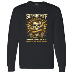 Serpent Riff Ritual Rock Shirt With Dark Symbolic Energy