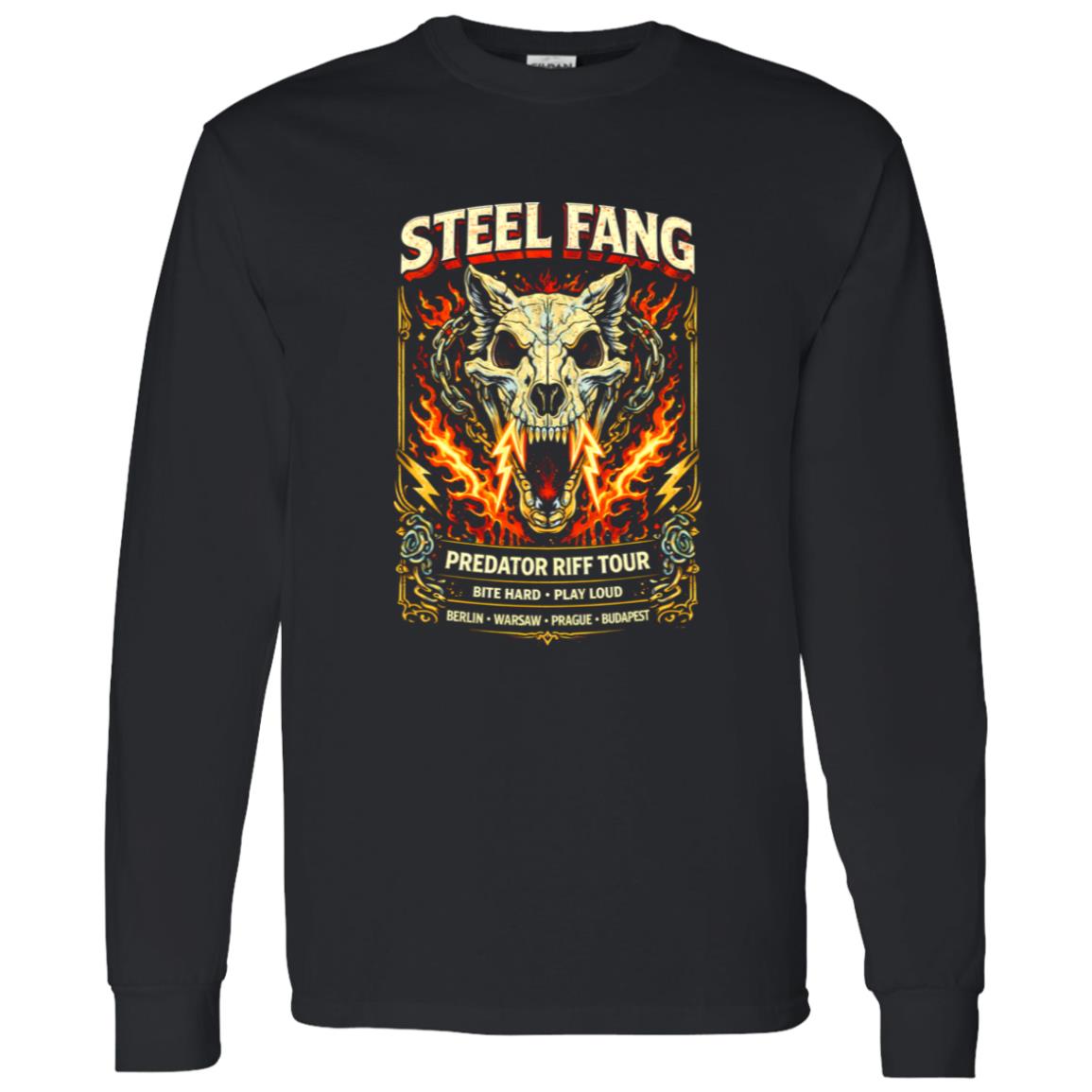 1062-10145-108621519 Steel Fang Hard Rock Predator Shirt