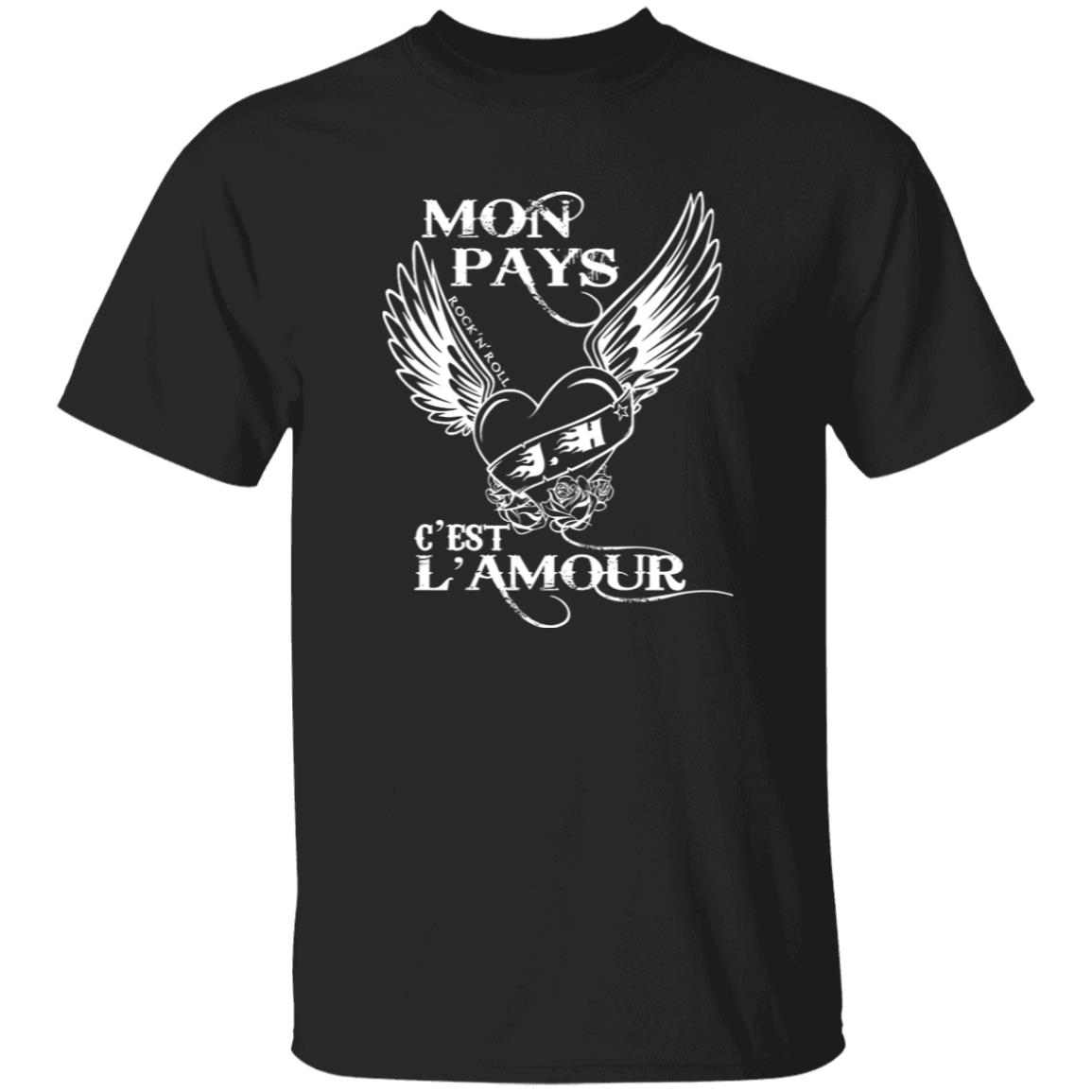 1049-9953-108623141 Mon Pays C-est L-amour Johnny Hallyday Shirt