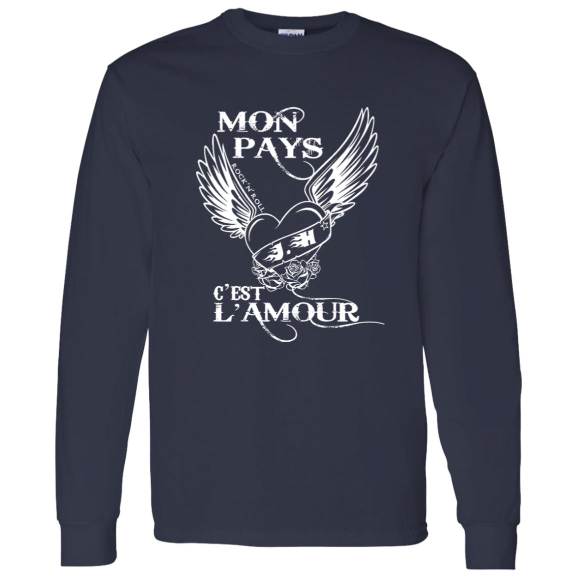 1062-10156-108623143 Mon Pays C-est L-amour Johnny Hallyday Shirt