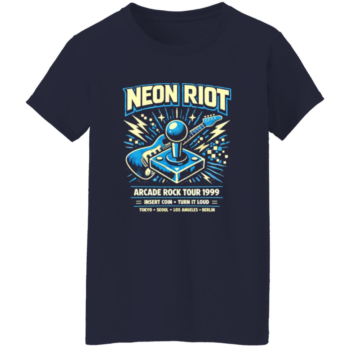 1054-10063-108623025 Neon Riot Arcade Rock Tour 1999 Shirt