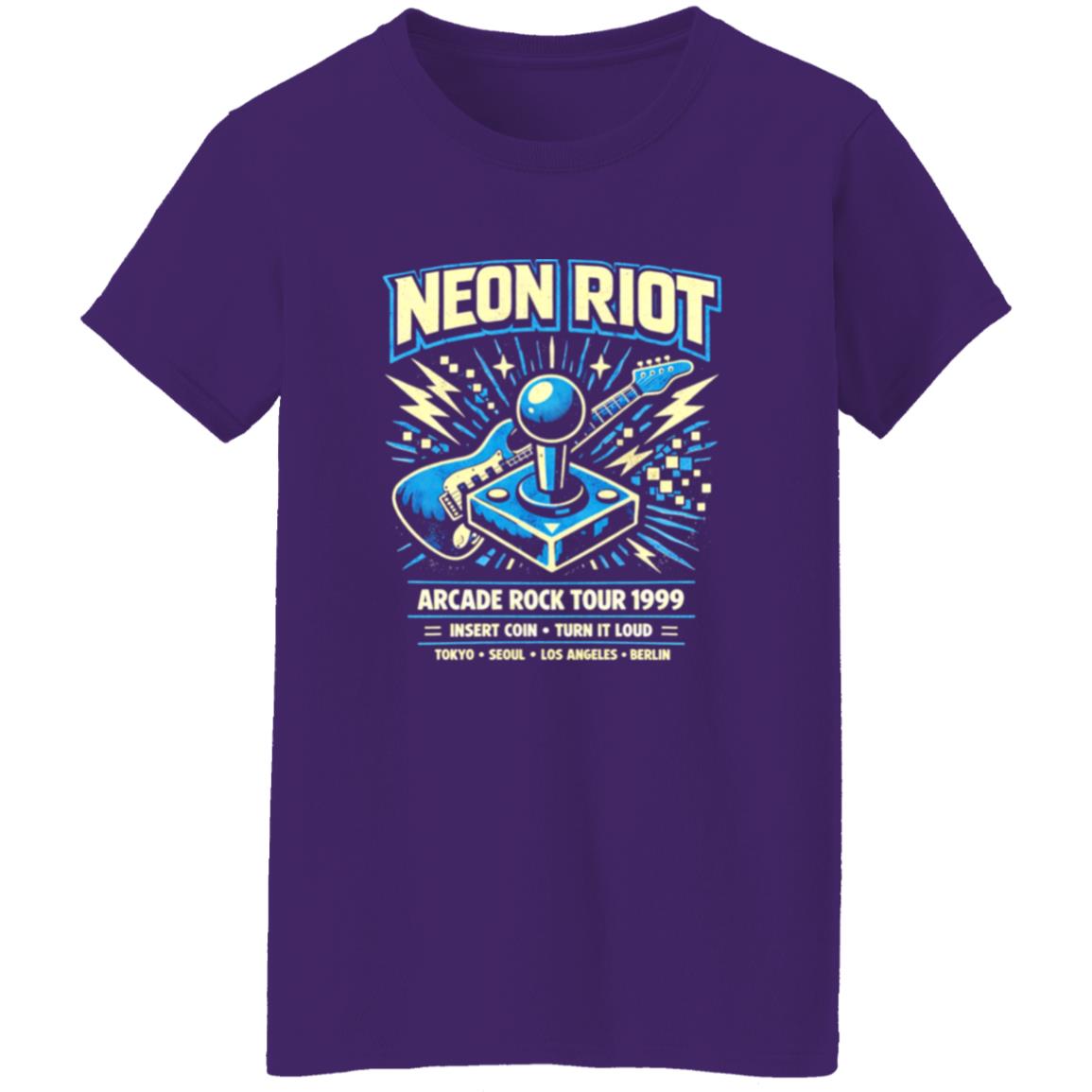 1054-10065-108623025 Neon Riot Arcade Rock Tour 1999 Shirt