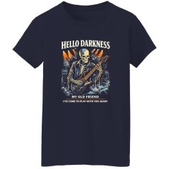 Hello Darkness Skeleton Guitar Gothic Rock Shirt