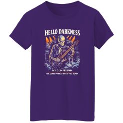 Hello Darkness Skeleton Guitar Gothic Rock Shirt