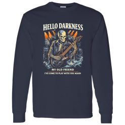 Hello Darkness Skeleton Guitar Gothic Rock Shirt
