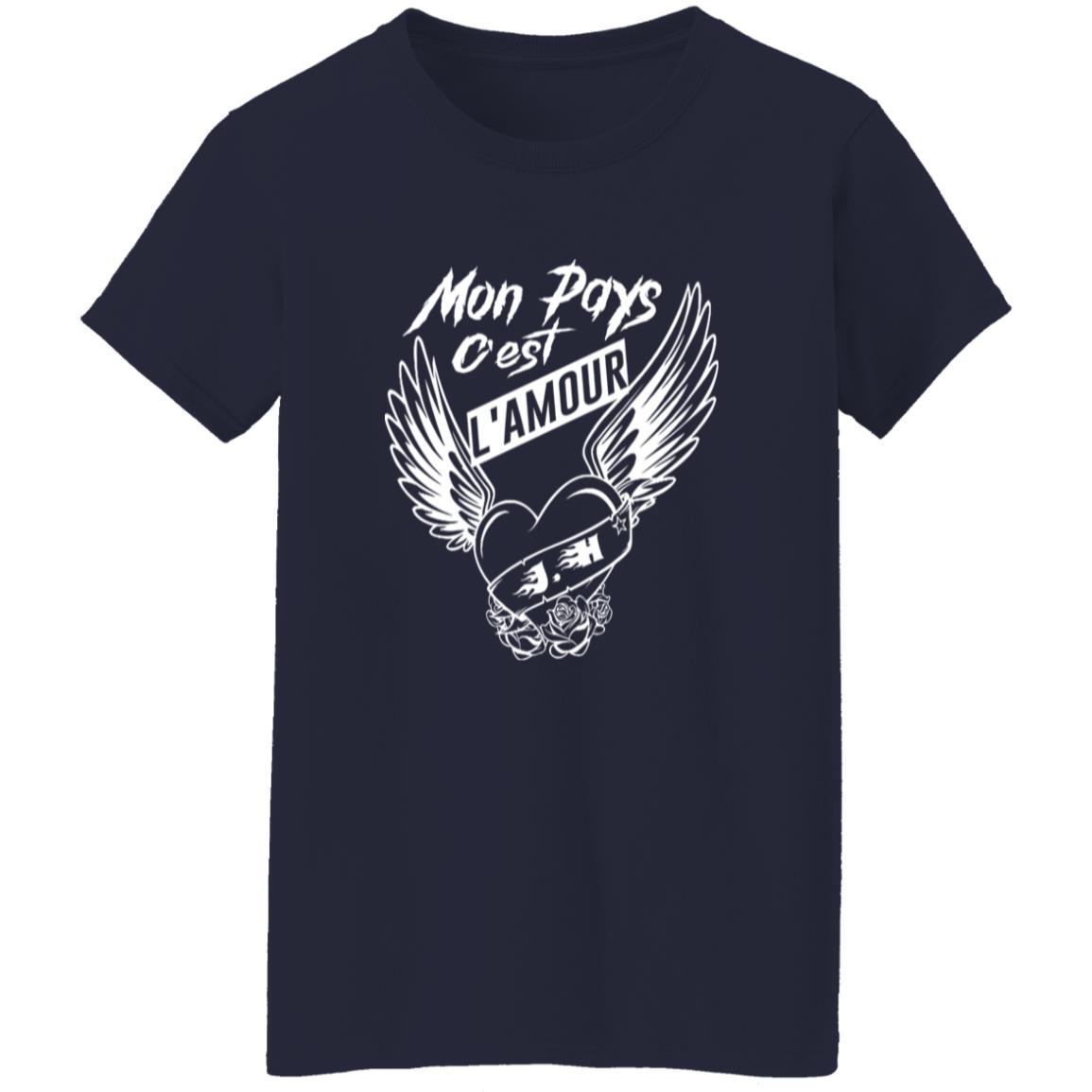 1054-10063-108623137 Mon Pays C-est Lamour Johnny Hallyday Shirt