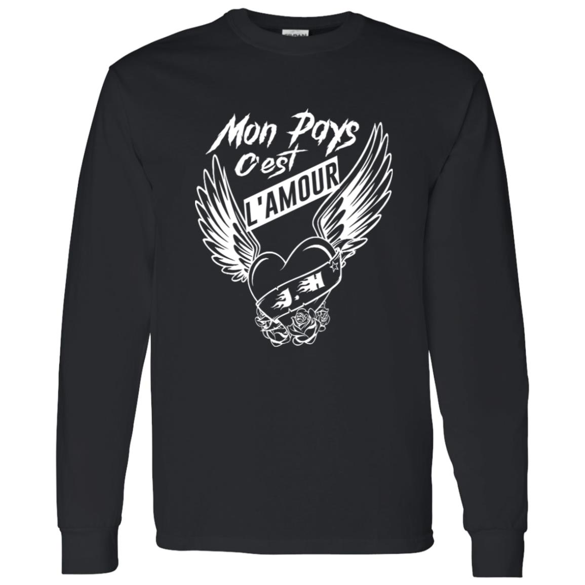 1062-10145-108623138 Mon Pays C-est Lamour Johnny Hallyday Shirt