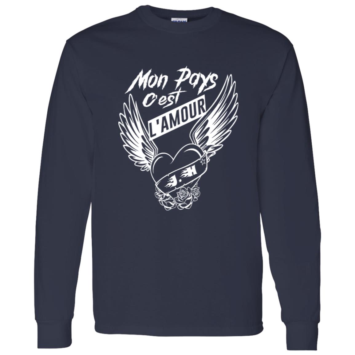 1062-10156-108623138 Mon Pays C-est Lamour Johnny Hallyday Shirt