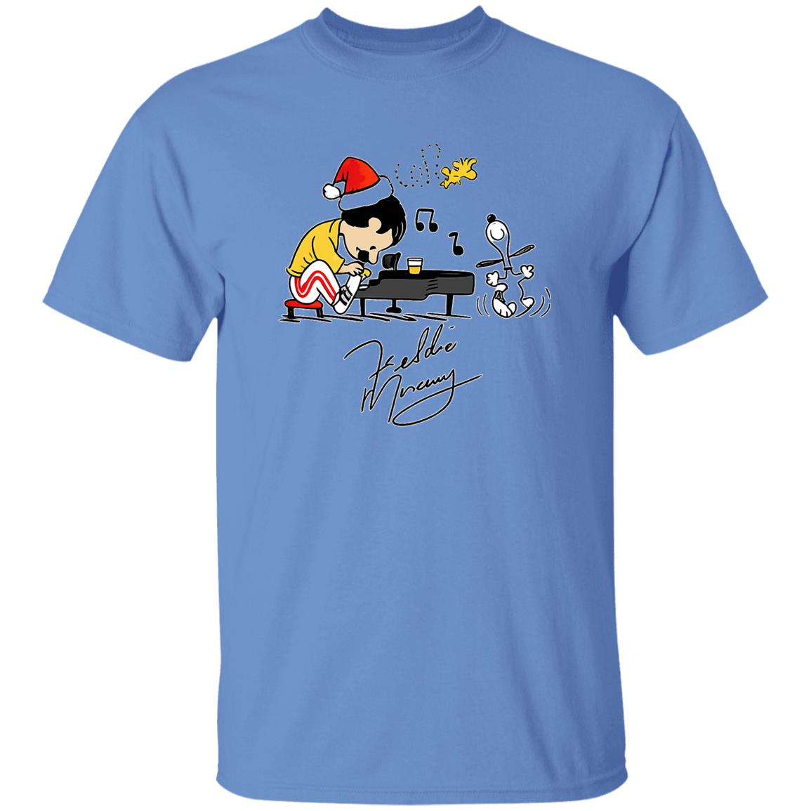 1049-9955-108628755 Charlie As Freddie Mercury Playing Piano And Snoopy Woodstock Shirt