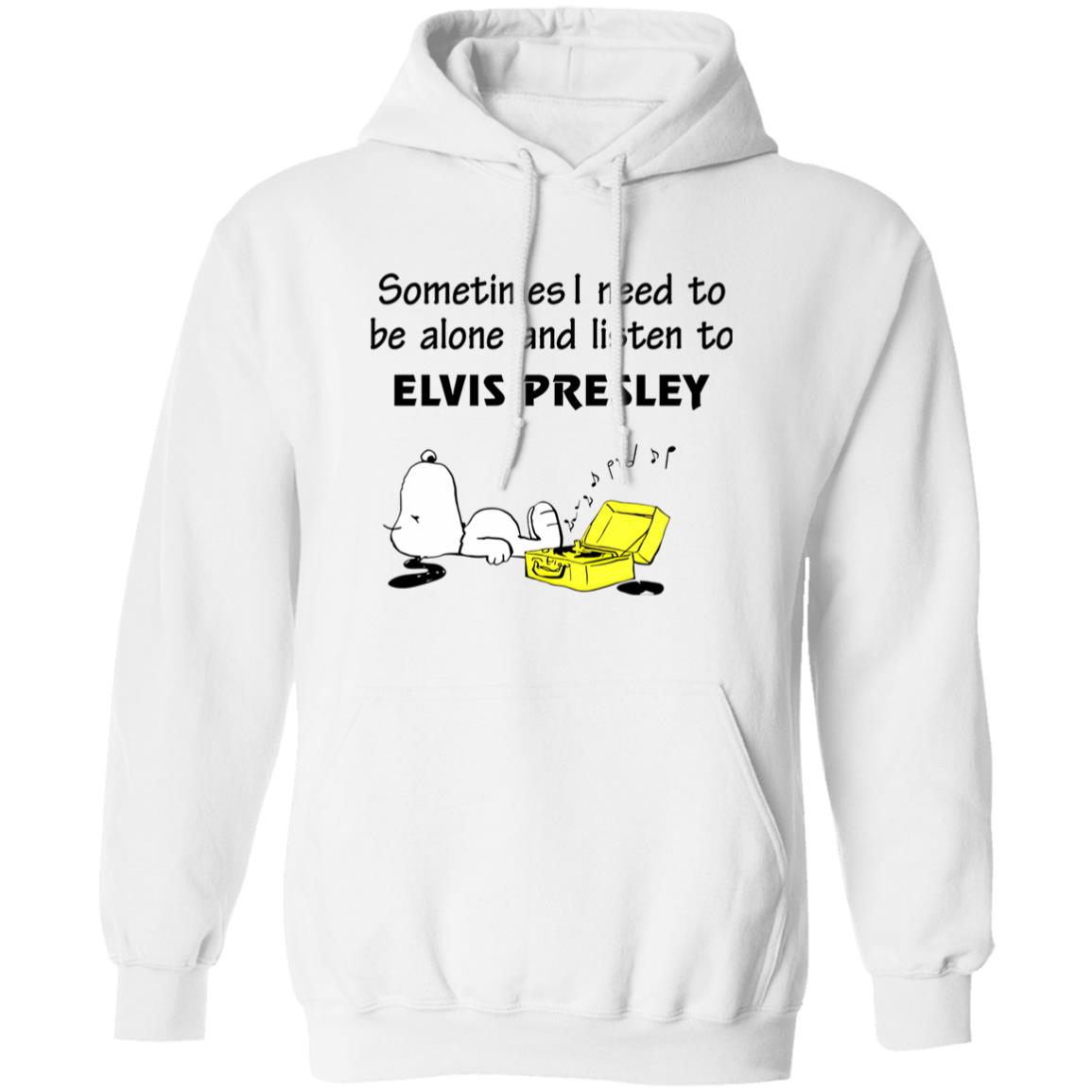 541-4744-108628767 Snoopy Sometimes I Need To Be Alone And Listen To Elvis Presley Shirt