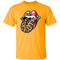 Rock N Roll Lips With Leopard Tongue for Music Lover Shirt