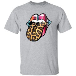 Rock N Roll Lips With Leopard Tongue for Music Lover Shirt