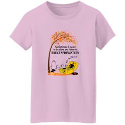 Snoopy Fall Sometimes I Need To Be Alone And Listen To Bruce Springsteen Shirt