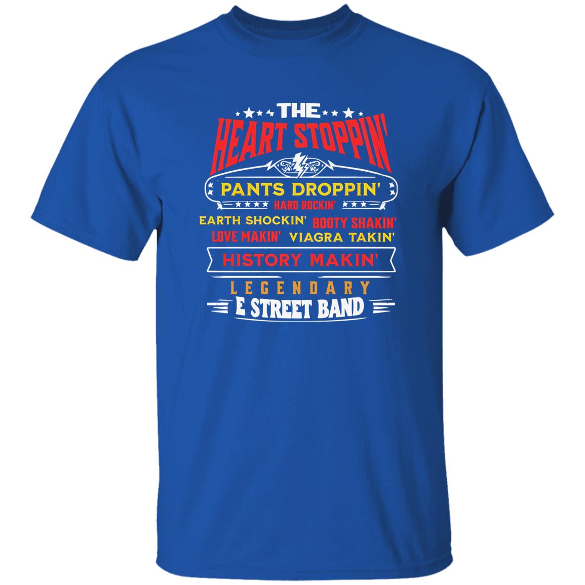 1049-9971-108647049 E Street Band Heart Stoppin Legendary Rock Typography Shirt – A Symbol of Rock Legacy