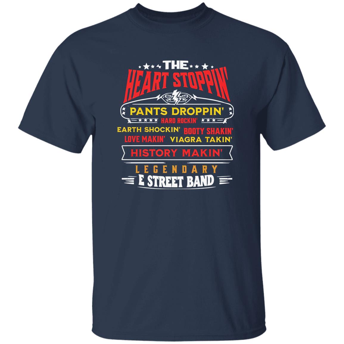1049-9966-108647049 E Street Band Heart Stoppin Legendary Rock Typography Shirt – A Symbol of Rock Legacy