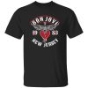 Bon Jovi New Jersey 1983 Heart Dagger Vintage Graphic Shirt – A Symbol of Arena Rock Identity