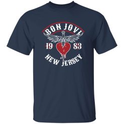 Bon Jovi New Jersey 1983 Heart Dagger Vintage Graphic Shirt – A Symbol of Arena Rock Identity