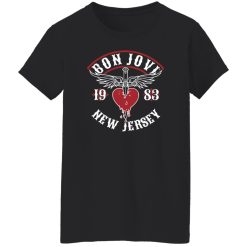 Bon Jovi New Jersey 1983 Heart Dagger Vintage Graphic Shirt – A Symbol of Arena Rock Identity