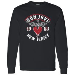 Bon Jovi New Jersey 1983 Heart Dagger Vintage Graphic Shirt – A Symbol of Arena Rock Identity