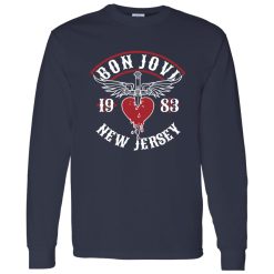 Bon Jovi New Jersey 1983 Heart Dagger Vintage Graphic Shirt – A Symbol of Arena Rock Identity