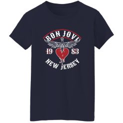 Bon Jovi New Jersey 1983 Heart Dagger Vintage Graphic Shirt – A Symbol of Arena Rock Identity
