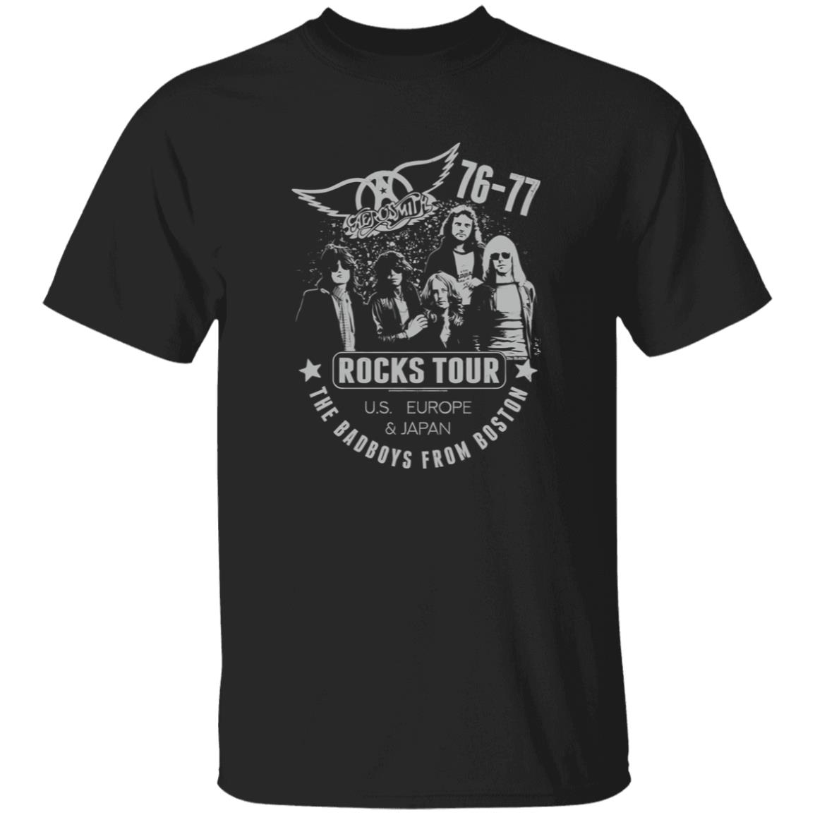 1049-9953-108646998 Aerosmith Rocks Tour 1976–77 Vintage Rock Band Shirt – Classic Era Identity Piece