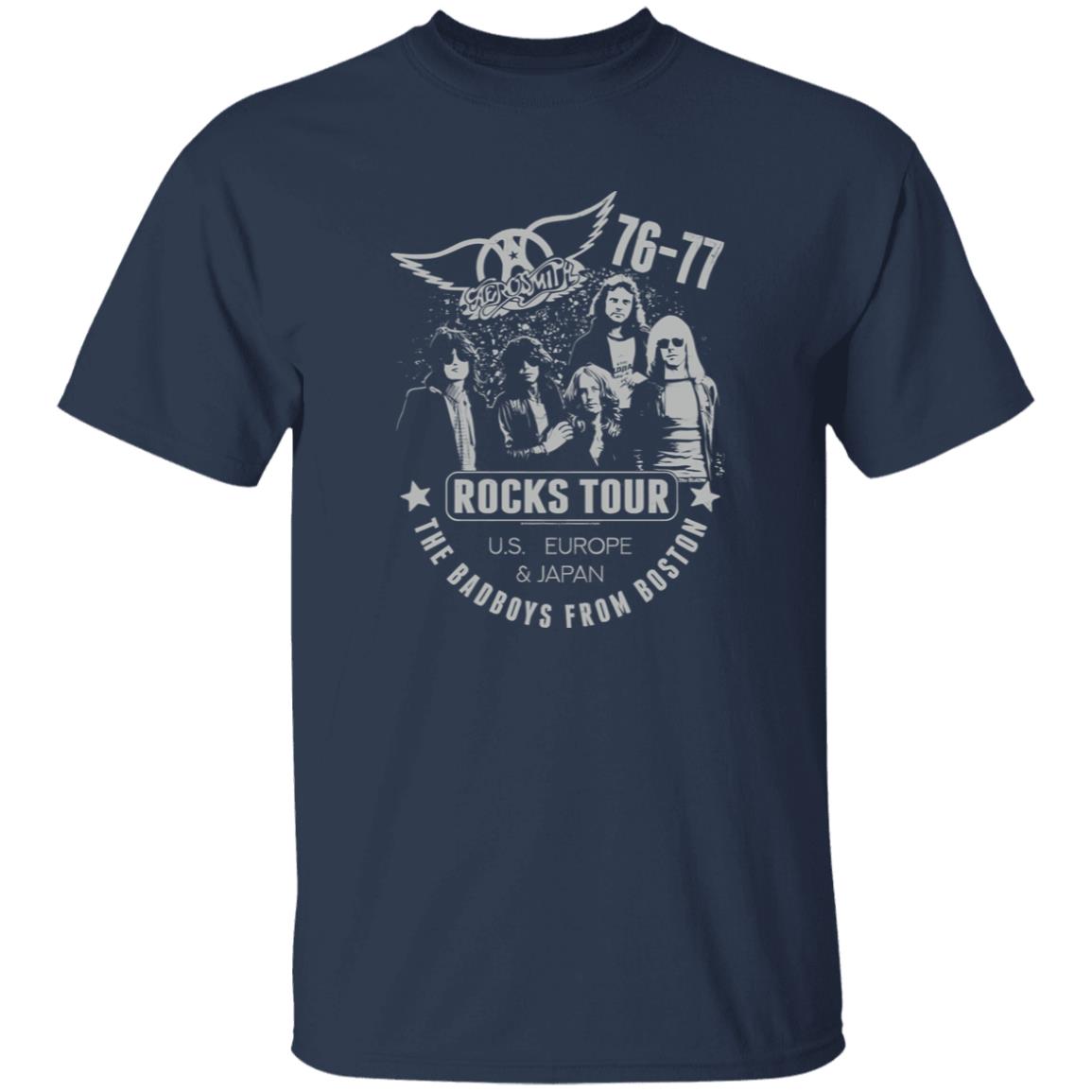 1049-9966-108646998 Aerosmith Rocks Tour 1976–77 Vintage Rock Band Shirt – Classic Era Identity Piece