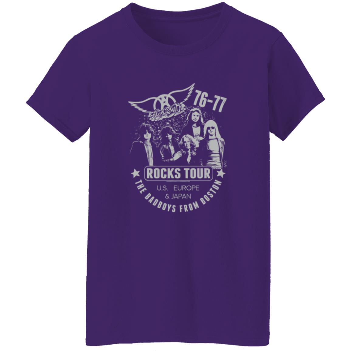 1054-10065-108646999 Aerosmith Rocks Tour 1976–77 Vintage Rock Band Shirt – Classic Era Identity Piece