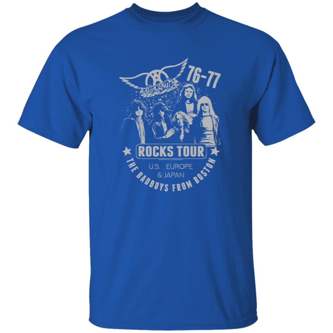 1049-9971-108646998 Aerosmith Rocks Tour 1976–77 Vintage Rock Band Shirt – Classic Era Identity Piece