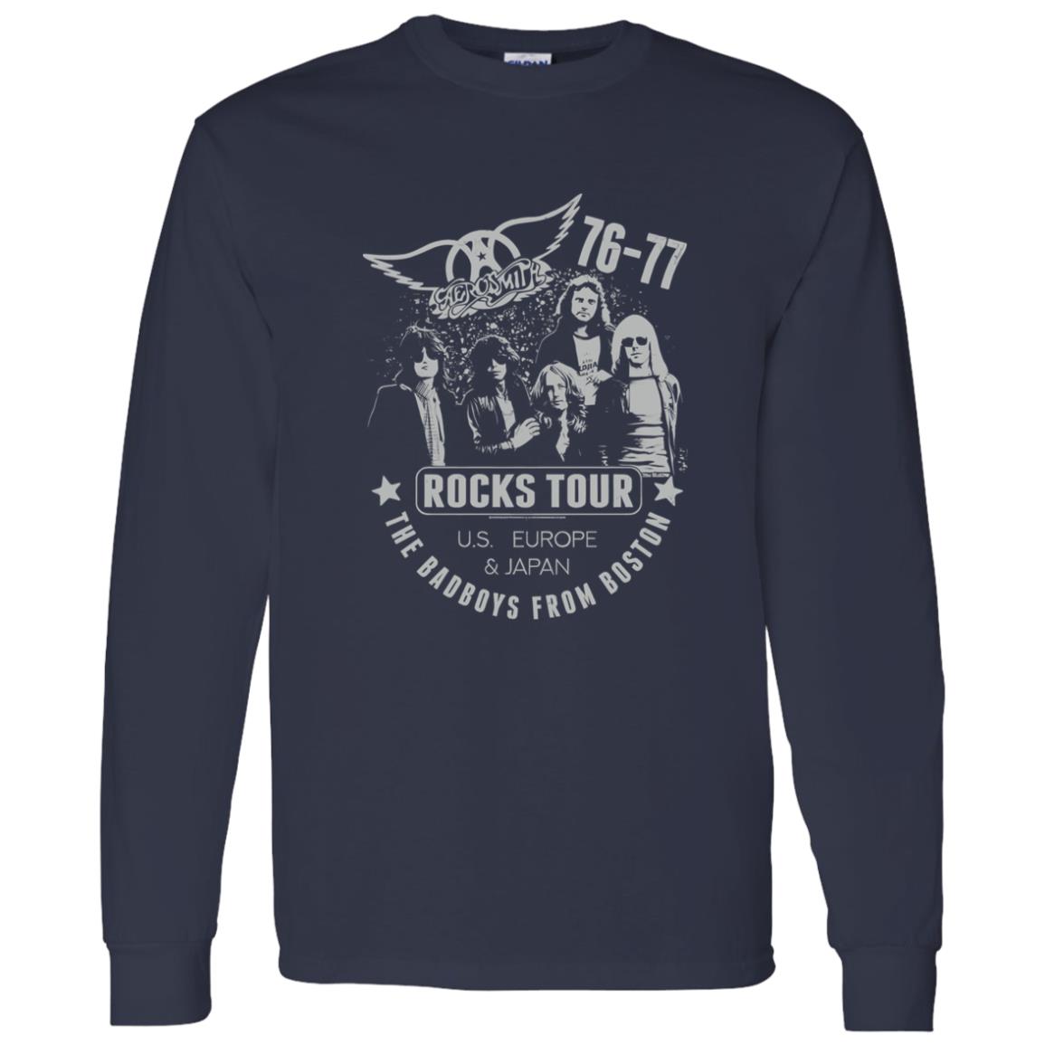 1062-10156-108647000 Aerosmith Rocks Tour 1976–77 Vintage Rock Band Shirt – Classic Era Identity Piece