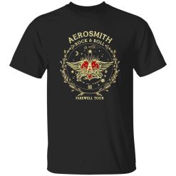 Aerosmith Farewell Tour Vintage Rock And Roll Heart Wings Badge Shirt