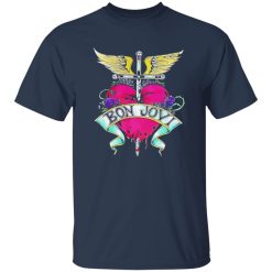 Bon Jovi Heart Dagger Wings Vintage Rock Artwork Shirt