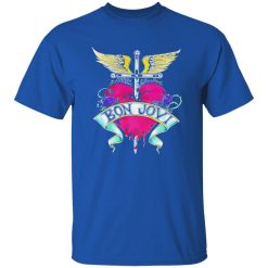 Bon Jovi Heart Dagger Wings Vintage Rock Artwork Shirt
