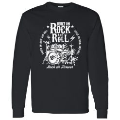Built On Rock And Roll Vintage Drum Kit Rock Typography Shirt – A Culture Rooted Statement