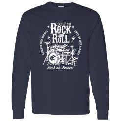 Built On Rock And Roll Vintage Drum Kit Rock Typography Shirt – A Culture Rooted Statement