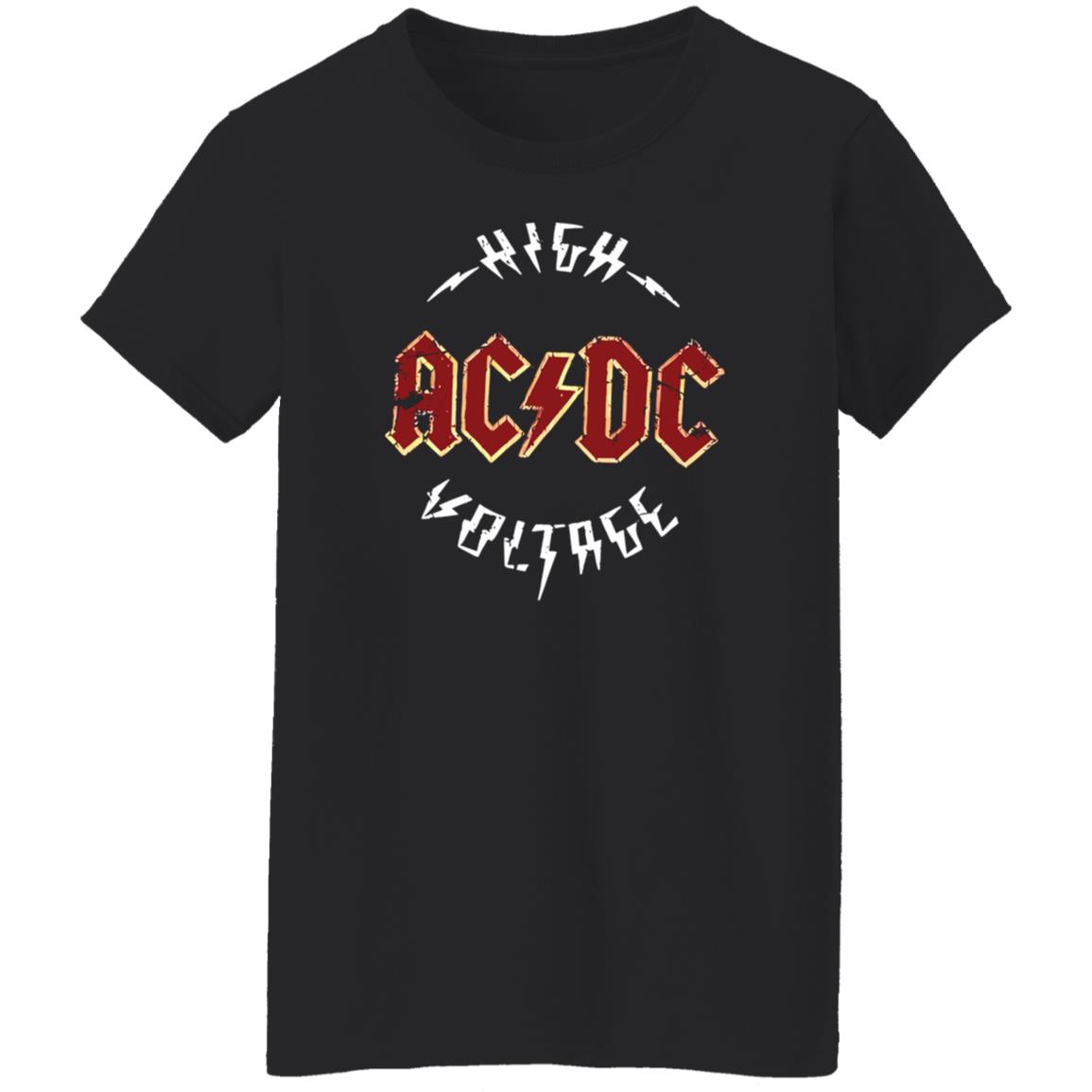 1054-10039-108650420 ACDC Lightning Logo Classic Rock Band Artwork Shirt – Bold Statement Design Breakdown