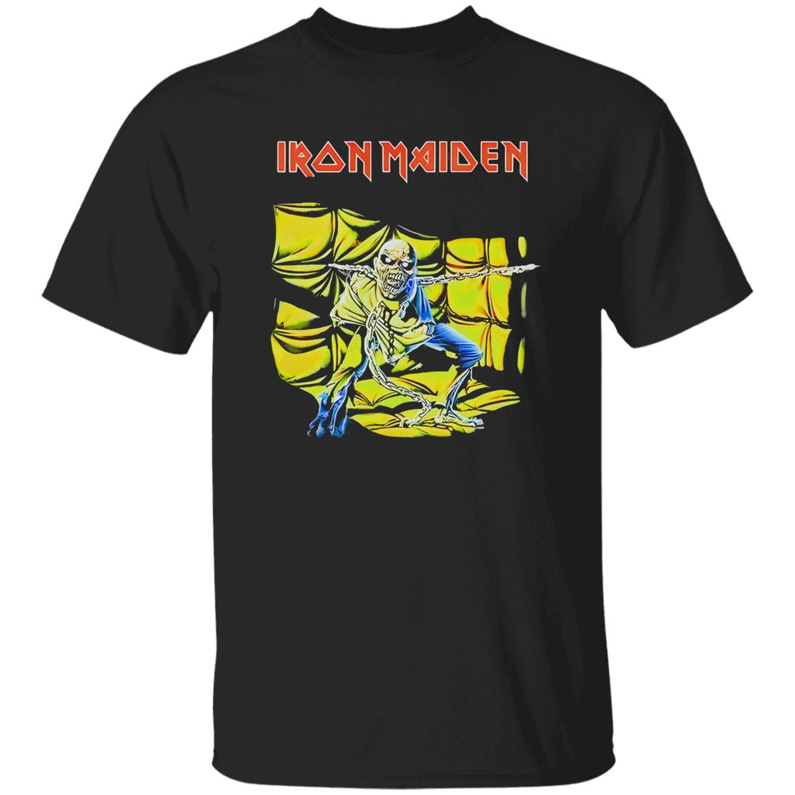 1049-9953-108654416 Iron Maiden Eddie Skeleton Neon Heavy Metal Artwork Shirt