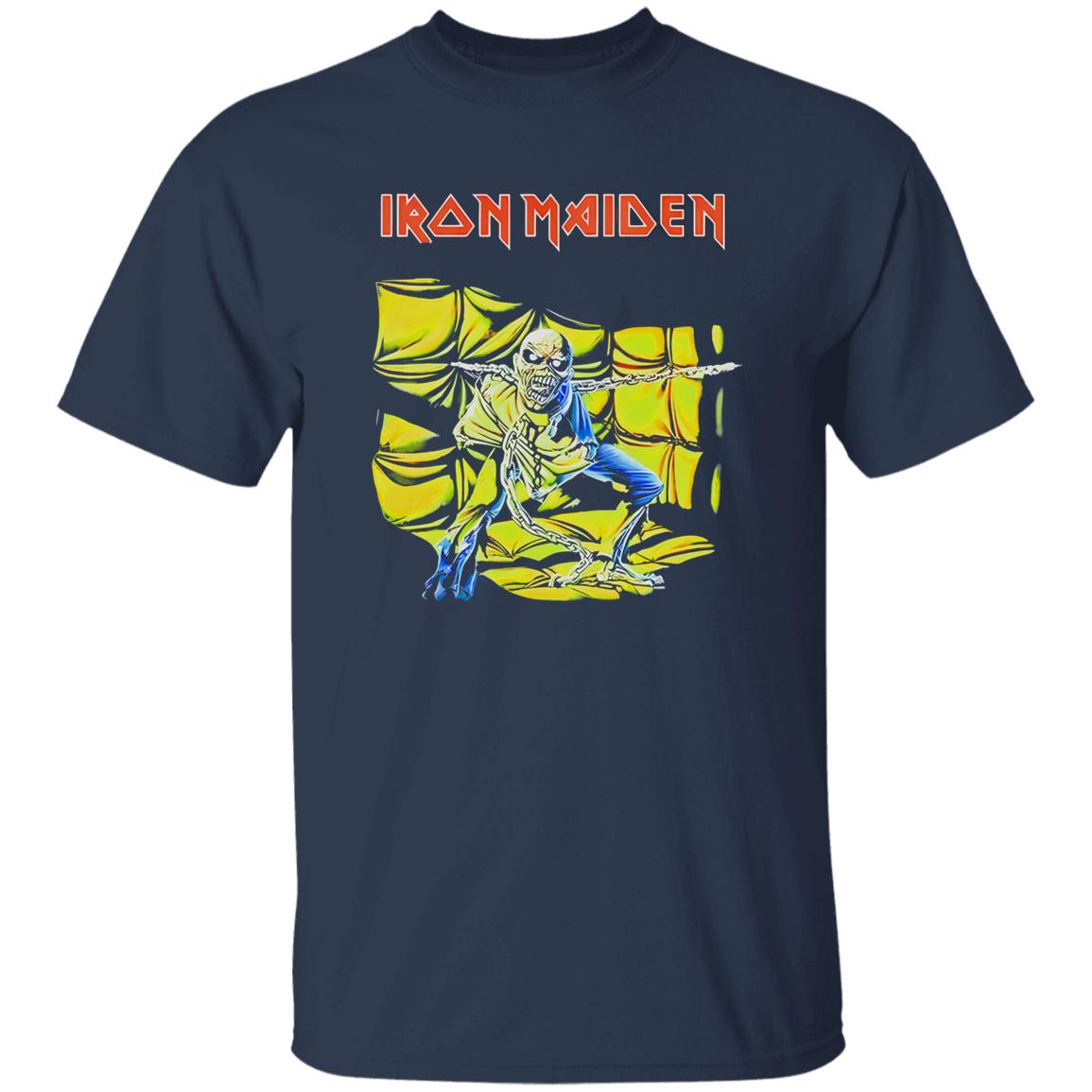 1049-9966-108654416 Iron Maiden Eddie Skeleton Neon Heavy Metal Artwork Shirt