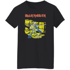 Iron Maiden Eddie Skeleton Neon Heavy Metal Artwork Shirt