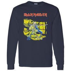 Iron Maiden Eddie Skeleton Neon Heavy Metal Artwork Shirt