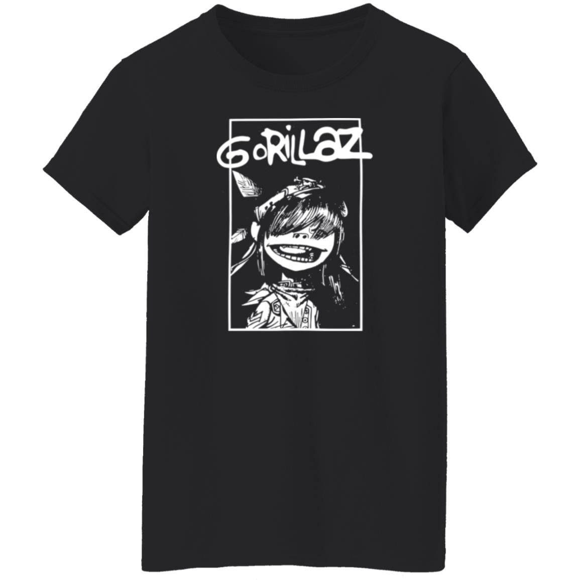 1054-10039-108654556 Gorillaz Cartoon Character Vintage Alternative Rock Band Artwork Shirt