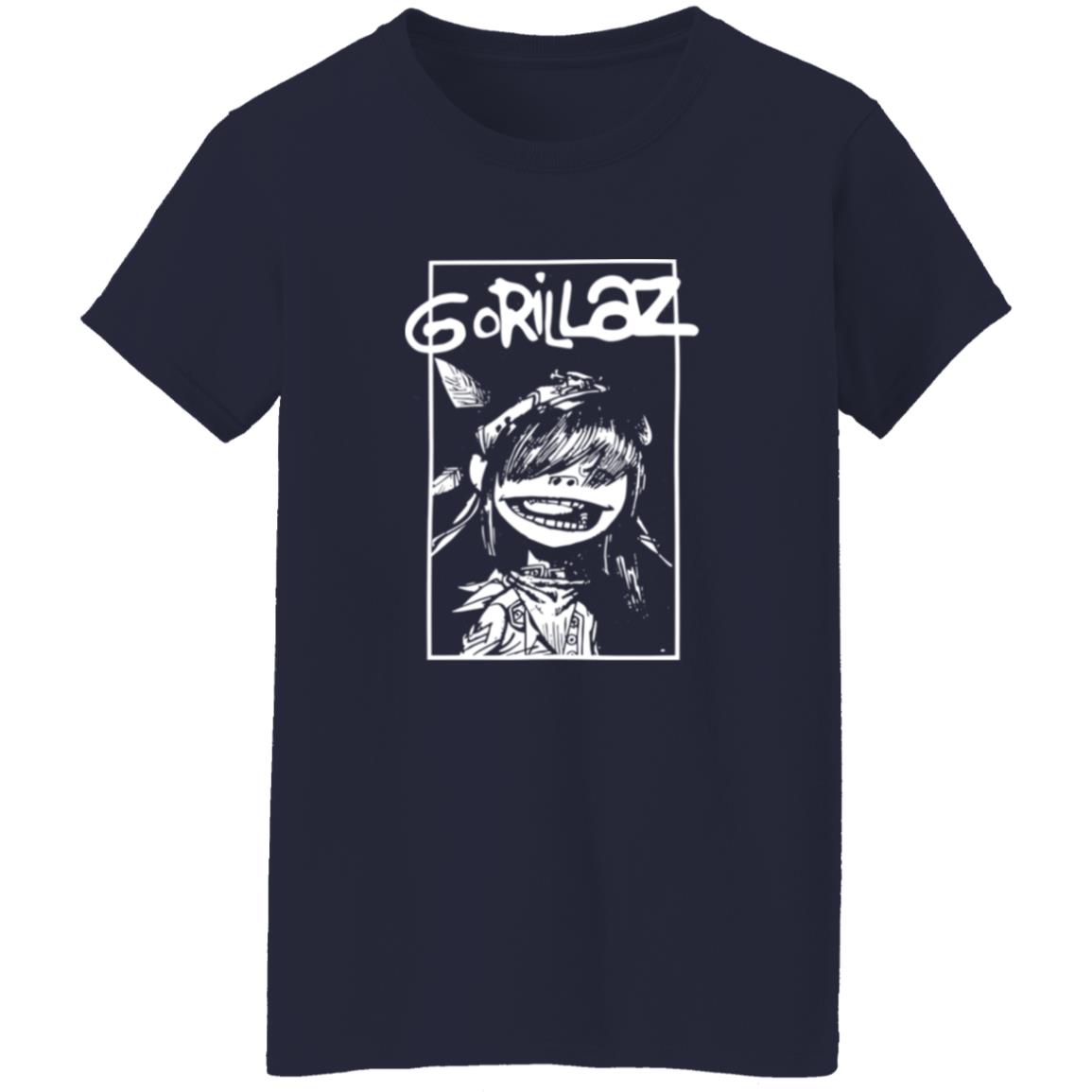 1054-10063-108654556 Gorillaz Cartoon Character Vintage Alternative Rock Band Artwork Shirt