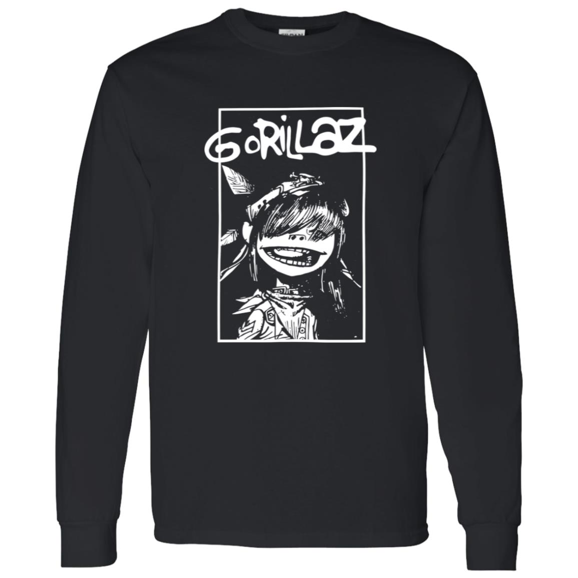 1062-10145-108654557 Gorillaz Cartoon Character Vintage Alternative Rock Band Artwork Shirt