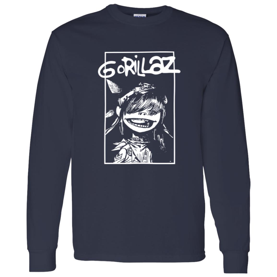 1062-10156-108654557 Gorillaz Cartoon Character Vintage Alternative Rock Band Artwork Shirt