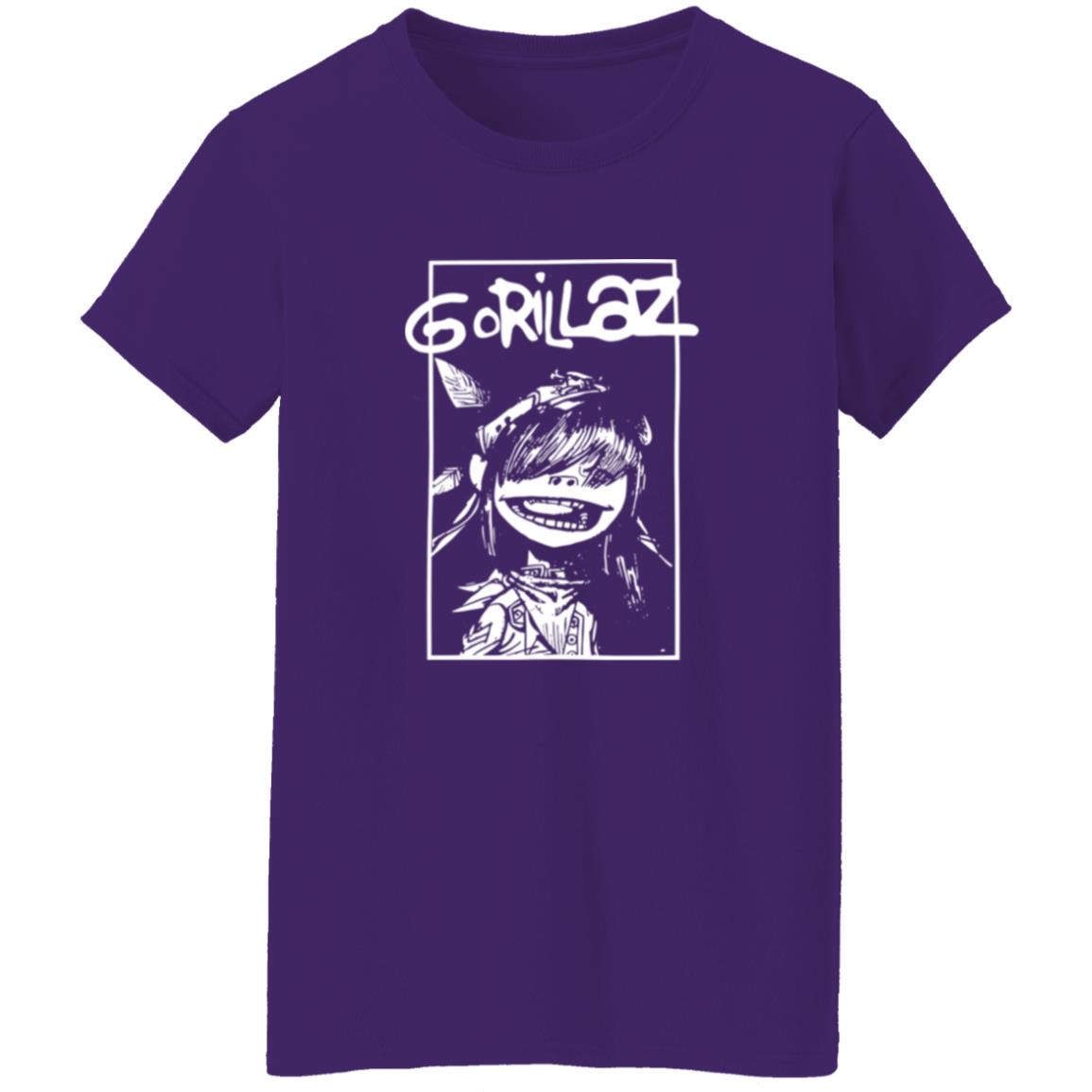 1054-10065-108654556 Gorillaz Cartoon Character Vintage Alternative Rock Band Artwork Shirt