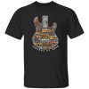 Legends of Rock Guitar Collage Classic Rock Band Logos Artwork Shirt